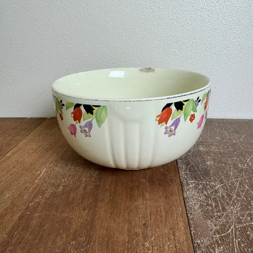 Hall's Kitchenware Vintage‎ Crocus Poppy Floral Nesting Mixing Serving Bowl